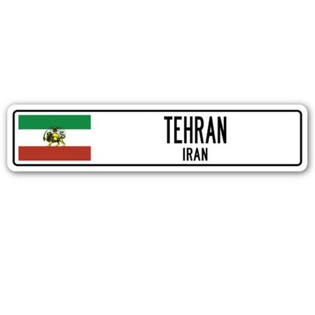 Signmission Tehran, Iran Street Sign - Iranian Flag City Country Road Wall Gift SSC-Tehran Ir